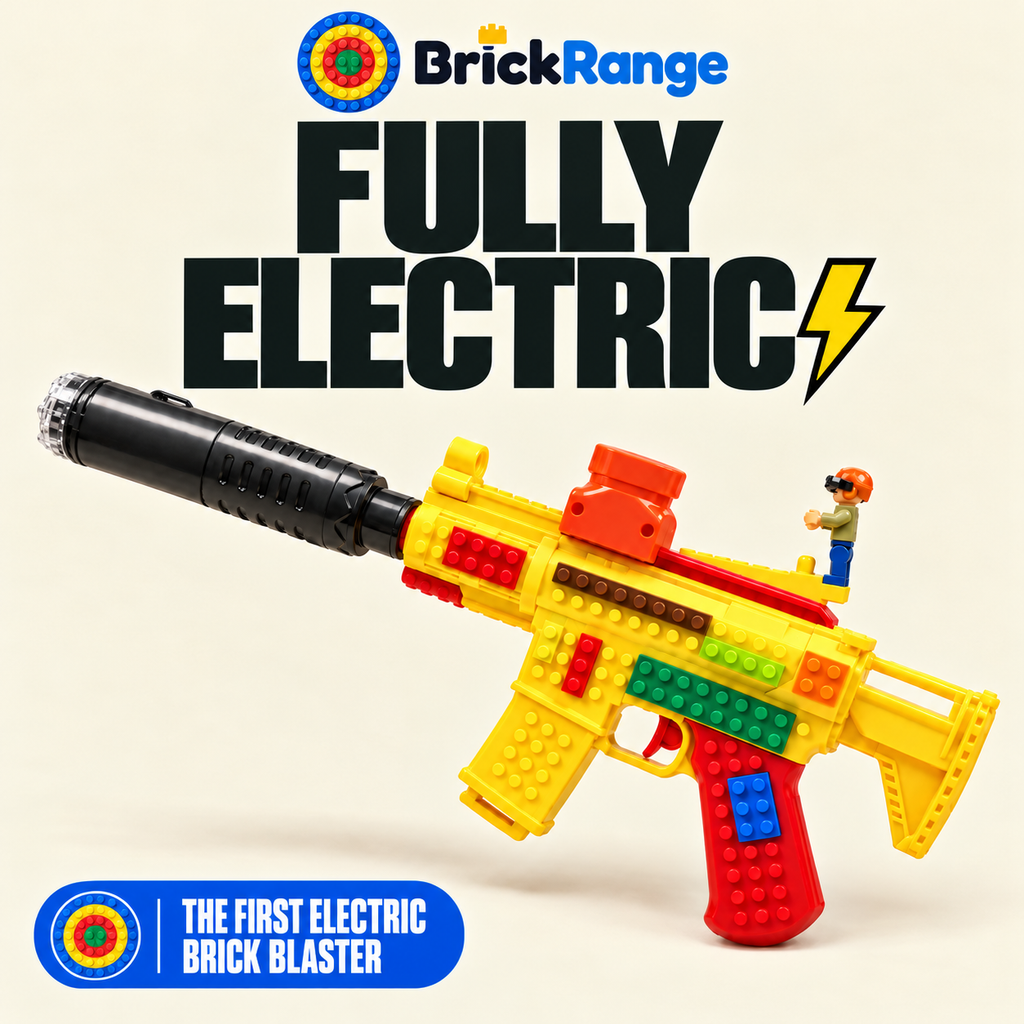 BrickRange Tactical AR Toy Blaster with Mist and Light