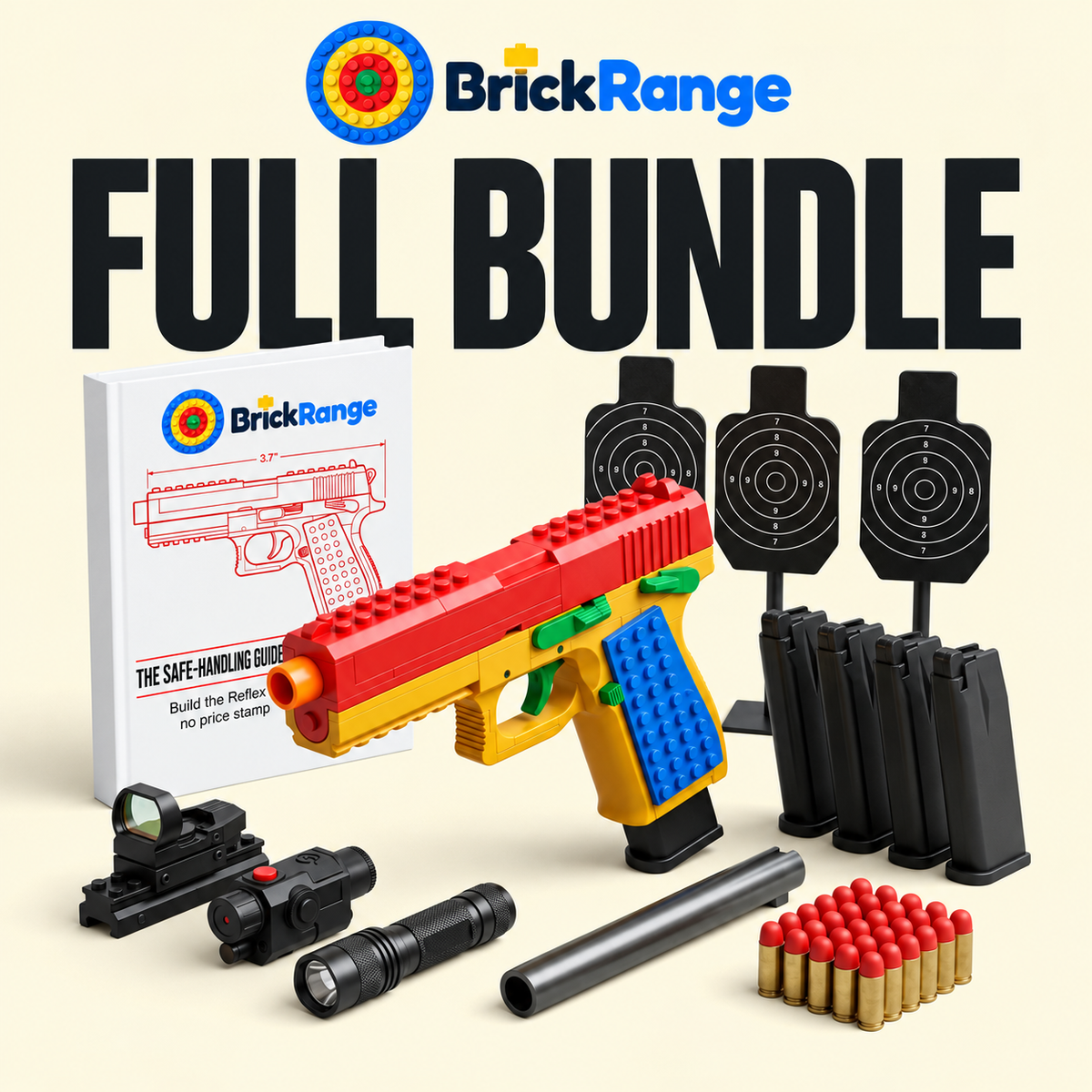 BrickRange Full Bundle Brick-Style Toy Blaster Kit