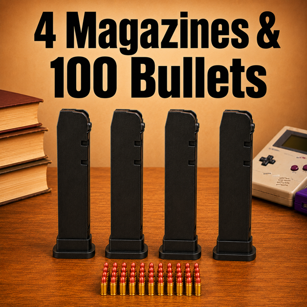 BrickRange Family Pack - 4 Magazines & 100 Toy Projectiles