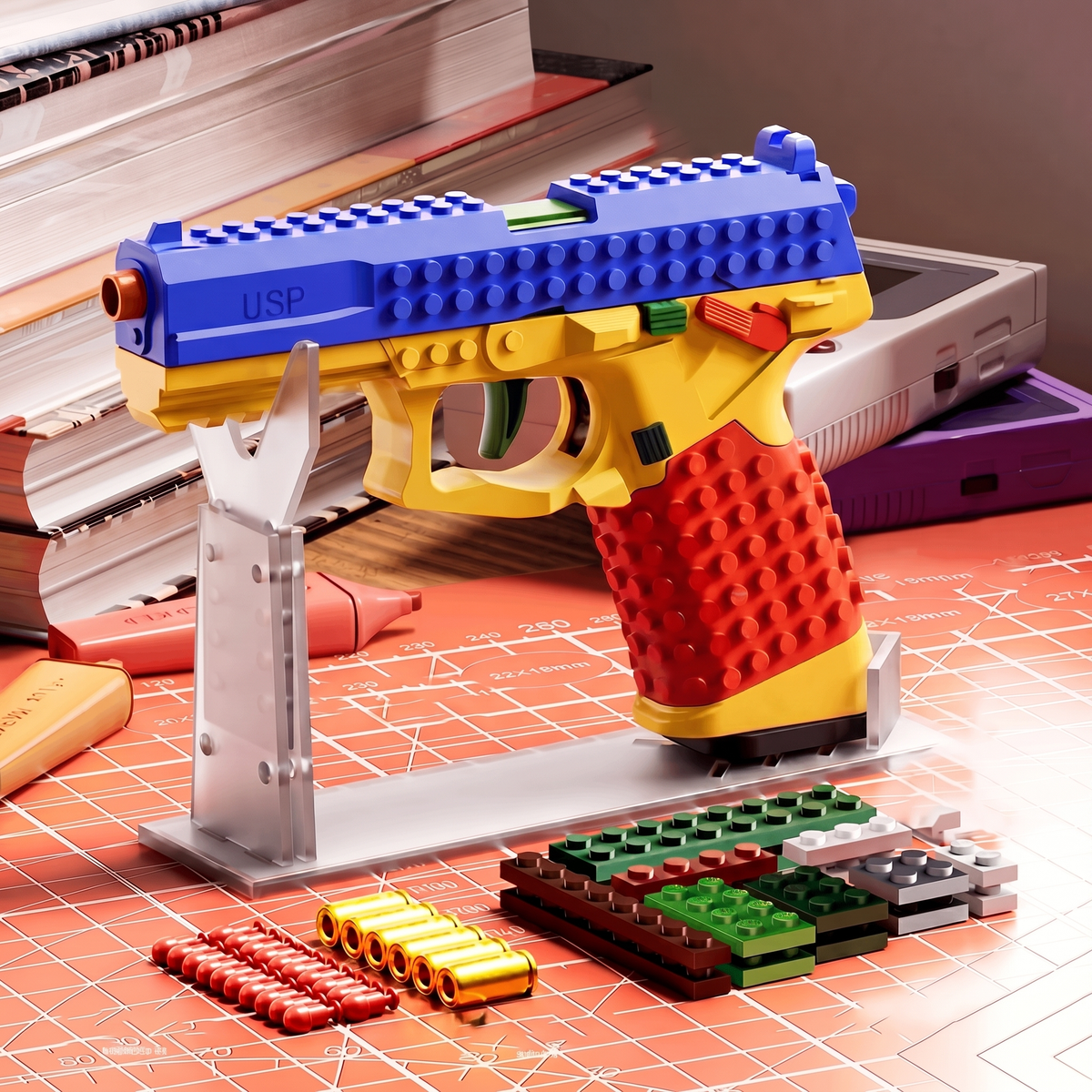 BrickRange DIY Ops Brick-Built Rubber Band Toy Model - product photo 5 of 6