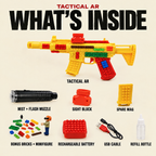 BrickRange Tactical AR Toy Blaster with Mist and Light - product photo 5 of 6