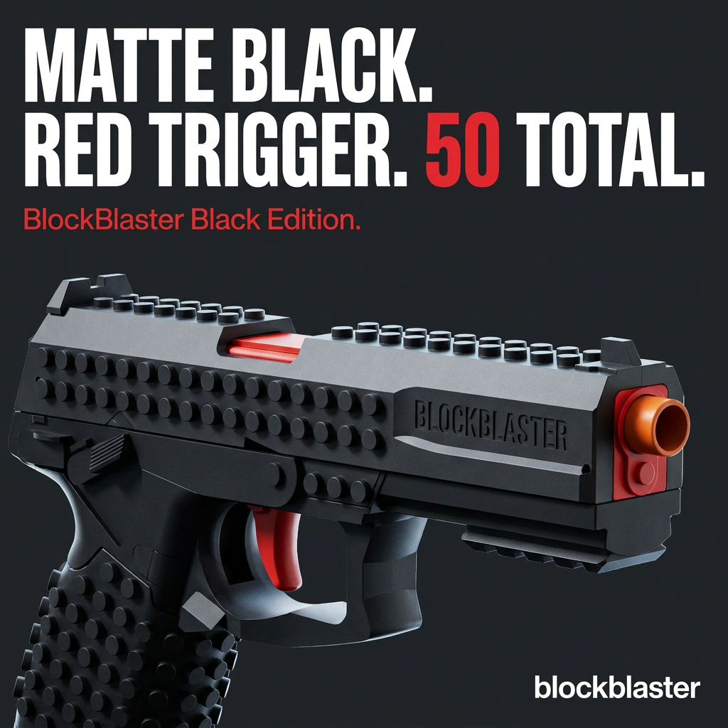 BrickRange Black Edition Brick-Style Toy Blaster - product photo 2 of 5