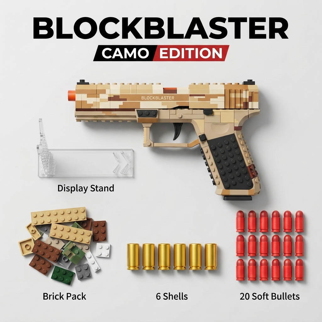 BrickRange Camo Edition Brick-Style Toy Blaster - product photo 4 of 4