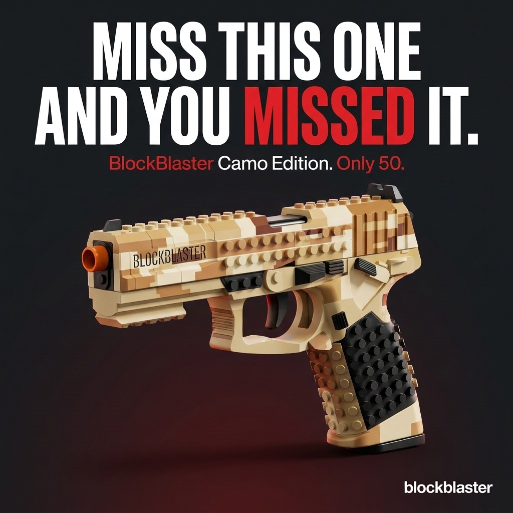 BrickRange Camo Edition Brick-Style Toy Blaster - product photo 2 of 4