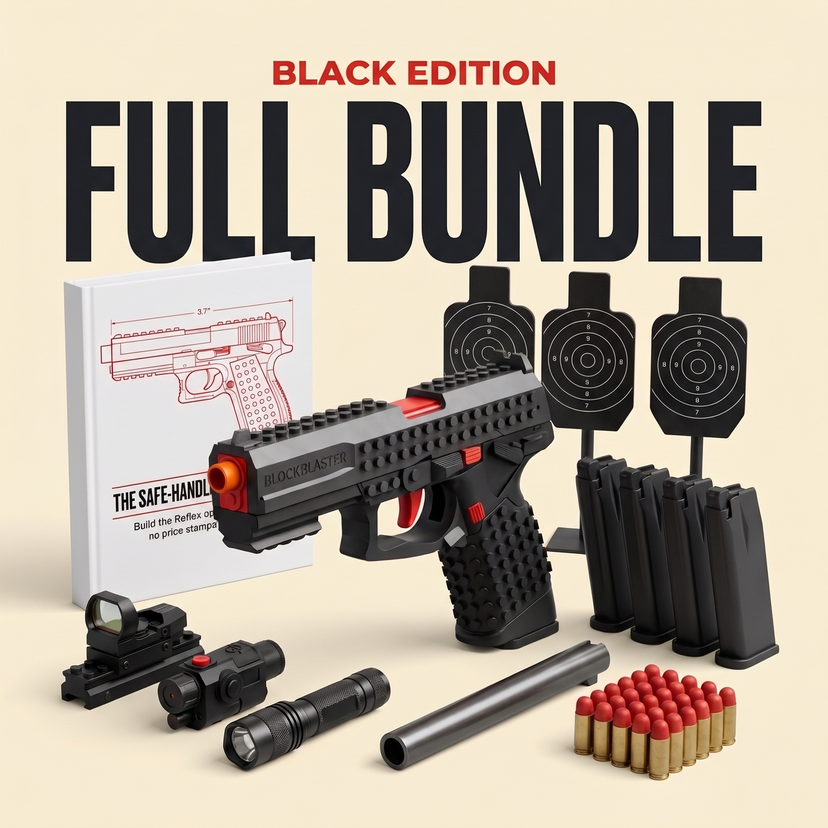 BrickRange Black Edition Full Bundle Toy Blaster Kit - product photo 1 of 2